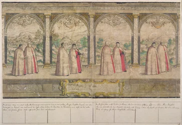 Imaginary Composite Procession of the Order of the Garter at Windsor, engraved by Marcus Gheeraerts the Elder